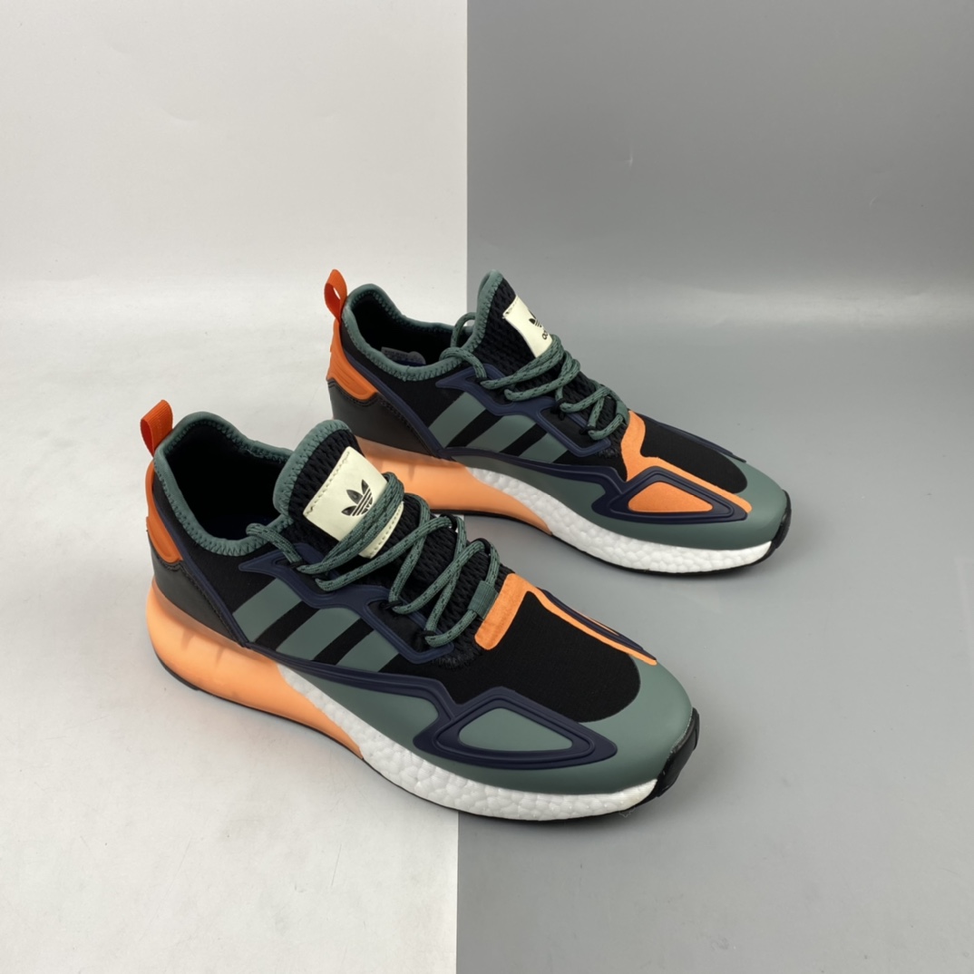 240 Ad ZX 2K Boost 网纱针织呼吸面套脚休闲运动慢跑鞋 FZ0218