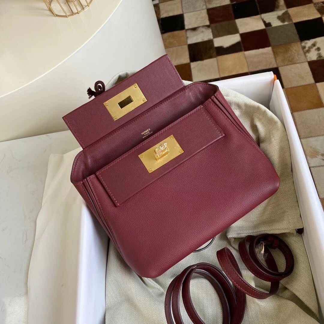 Mini 2424 Evercolor K1 Pomegranate Red Gold Buckle Bag - Retro Charm 9 i1616393405 1786 8