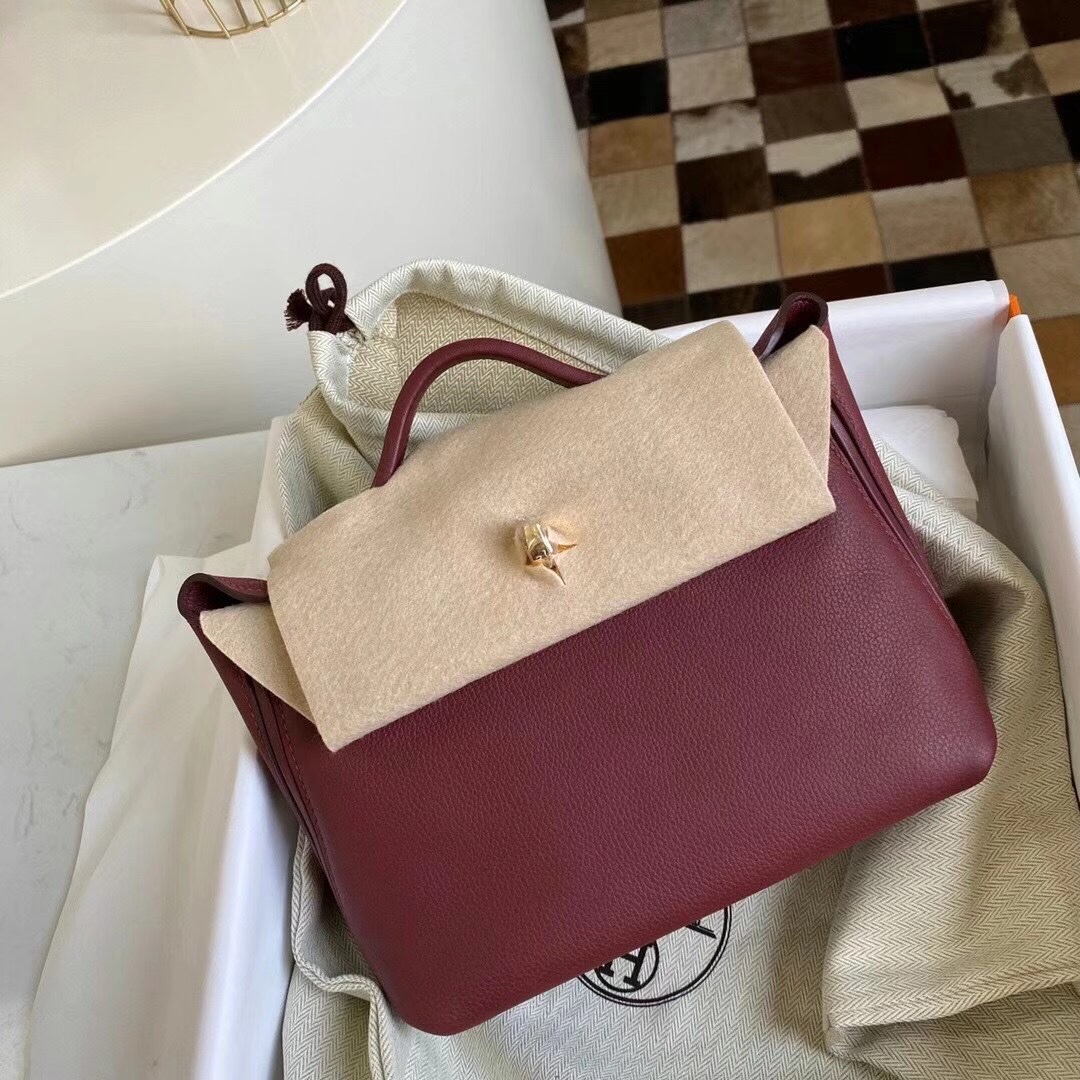 Mini 2424 Evercolor K1 Pomegranate Red Gold Buckle Bag - Retro Charm 1 i1616393405 67 0