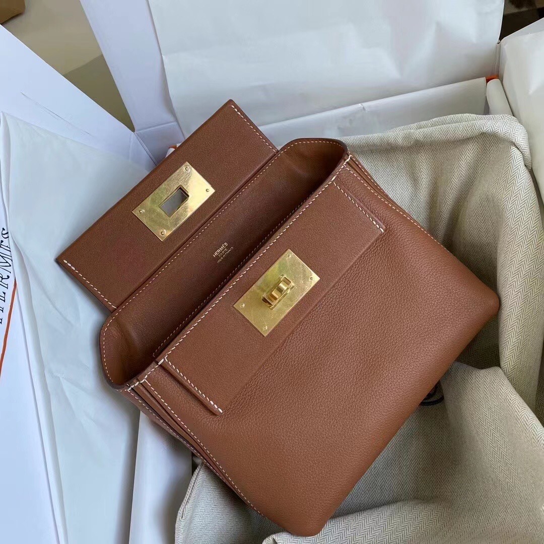Mini 2424 Evercolor Gold Brown Bag with Gold Hardware - Retro Style 10 i1616394013 5876 8