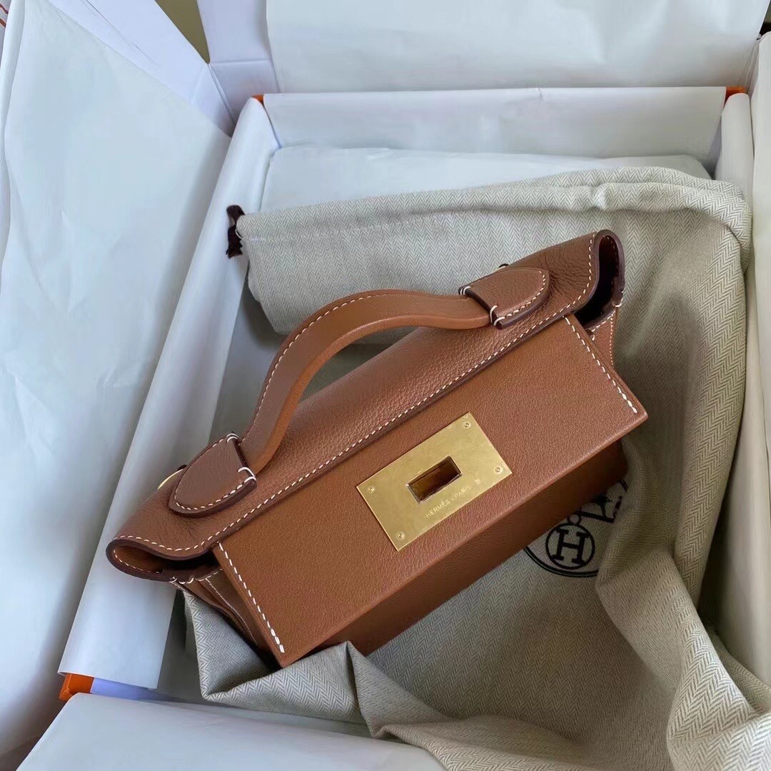 Mini 2424 Evercolor Gold Brown Bag with Gold Hardware - Retro Style 9 i1616394013 7954 7