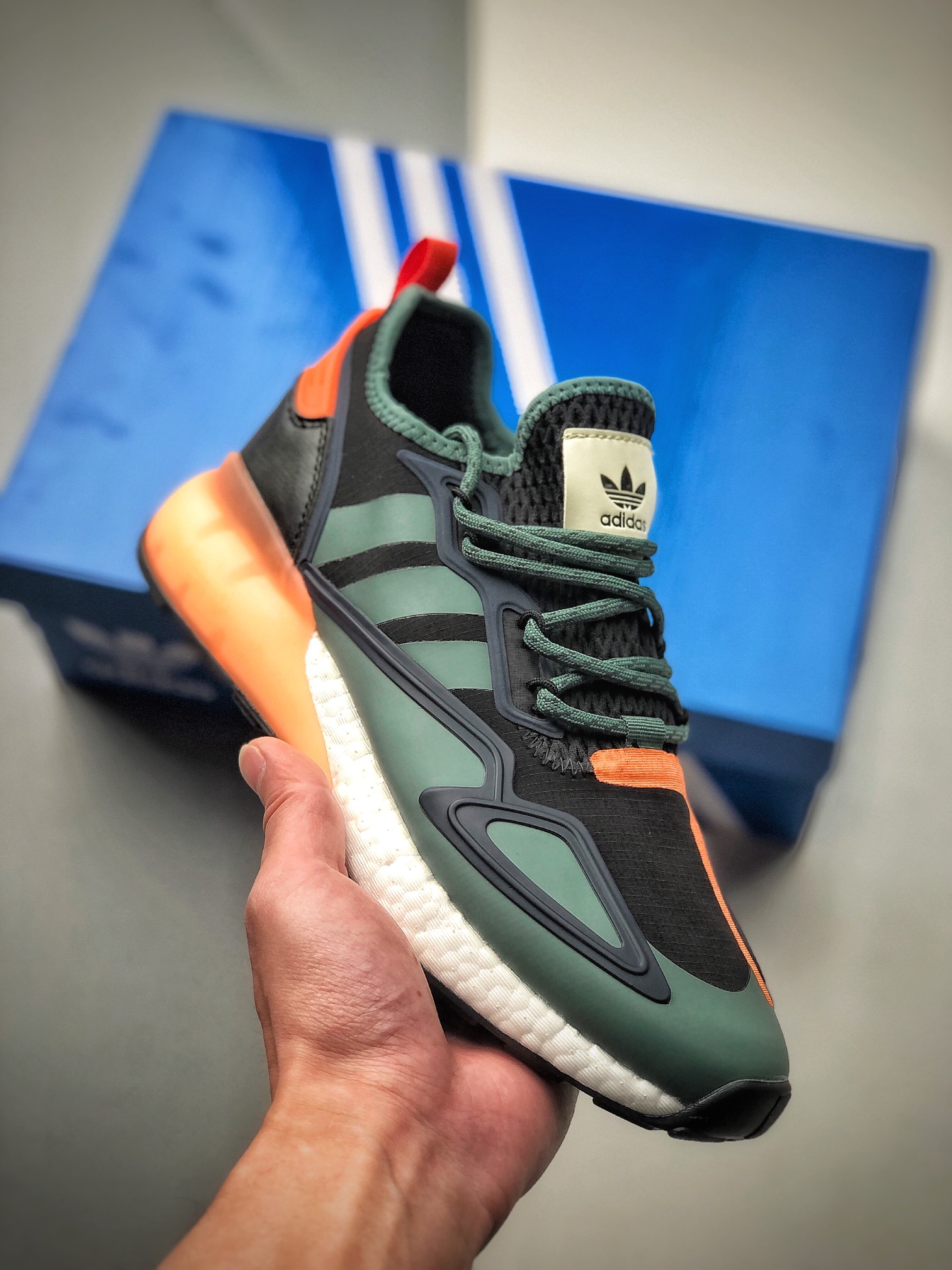 240 阿迪达斯 Adidas Originals ZX 2K Boost 全新爆米花缓震休闲运动跑鞋