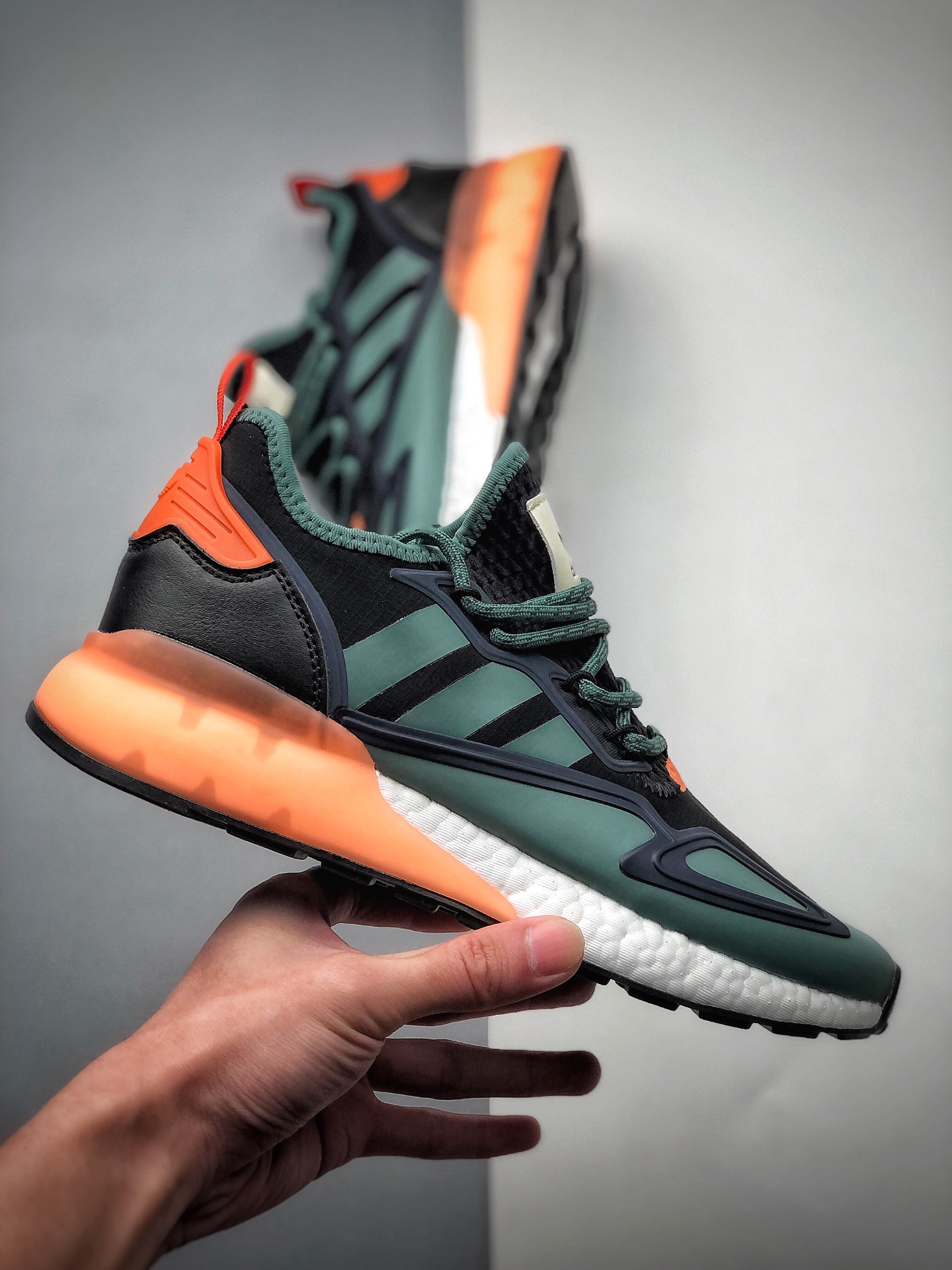 240 阿迪达斯 Adidas Originals ZX 2K Boost 全新爆米花缓震休闲运动跑鞋