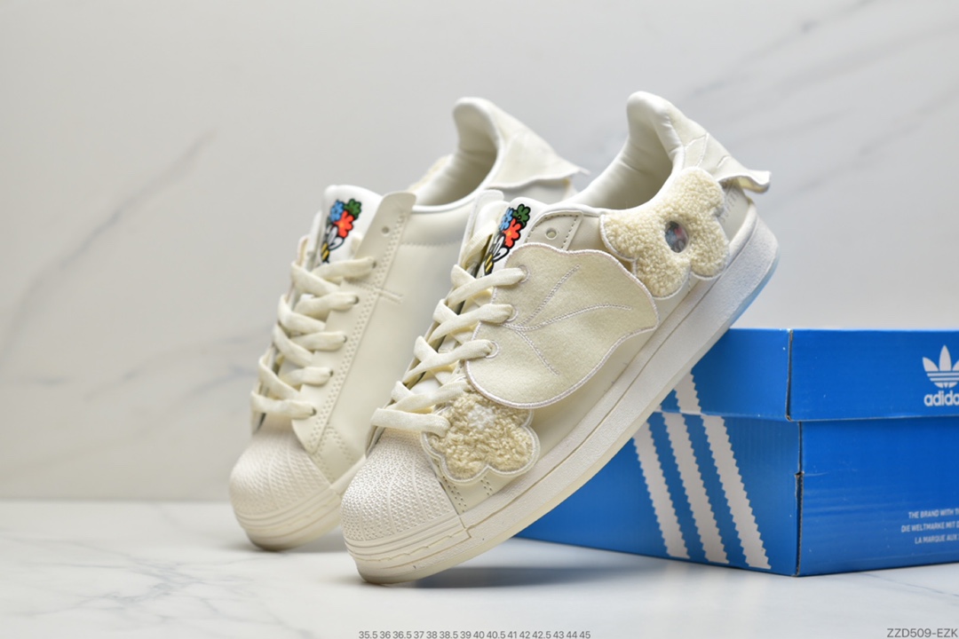 250 Melting Sadness x Adidas Originals Superstar “Bee With You” 米白红 情人节限定 贝壳头经典百搭休闲运动板鞋GZ2674