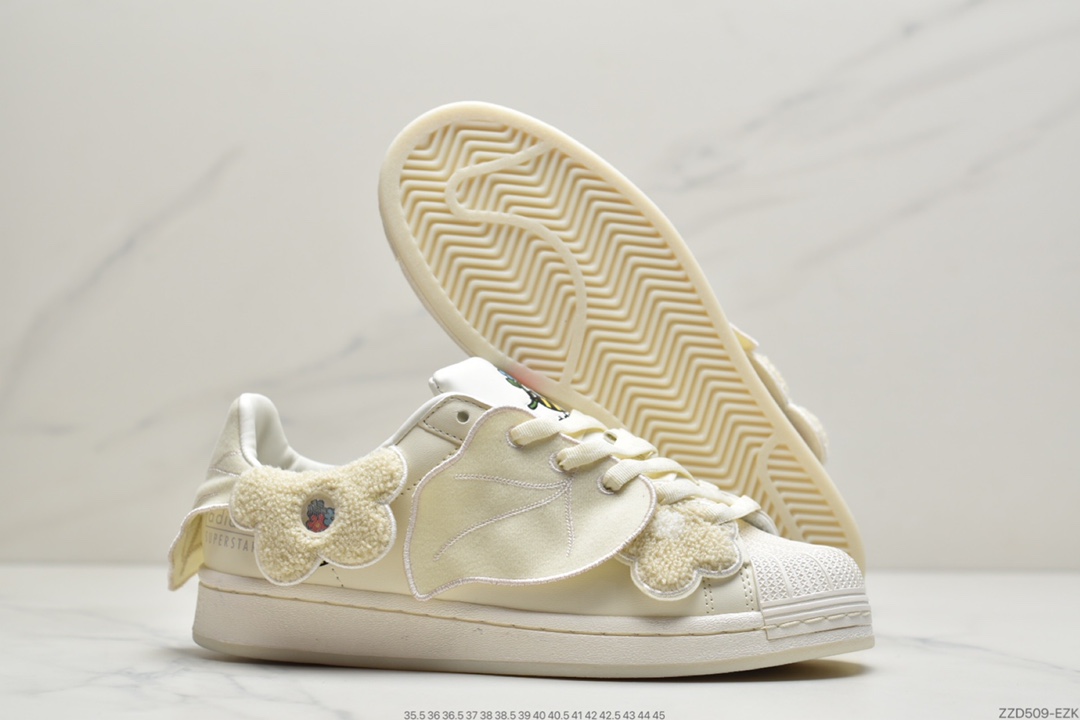 250 Melting Sadness x Adidas Originals Superstar “Bee With You” 米白红 情人节限定 贝壳头经典百搭休闲运动板鞋GZ2674