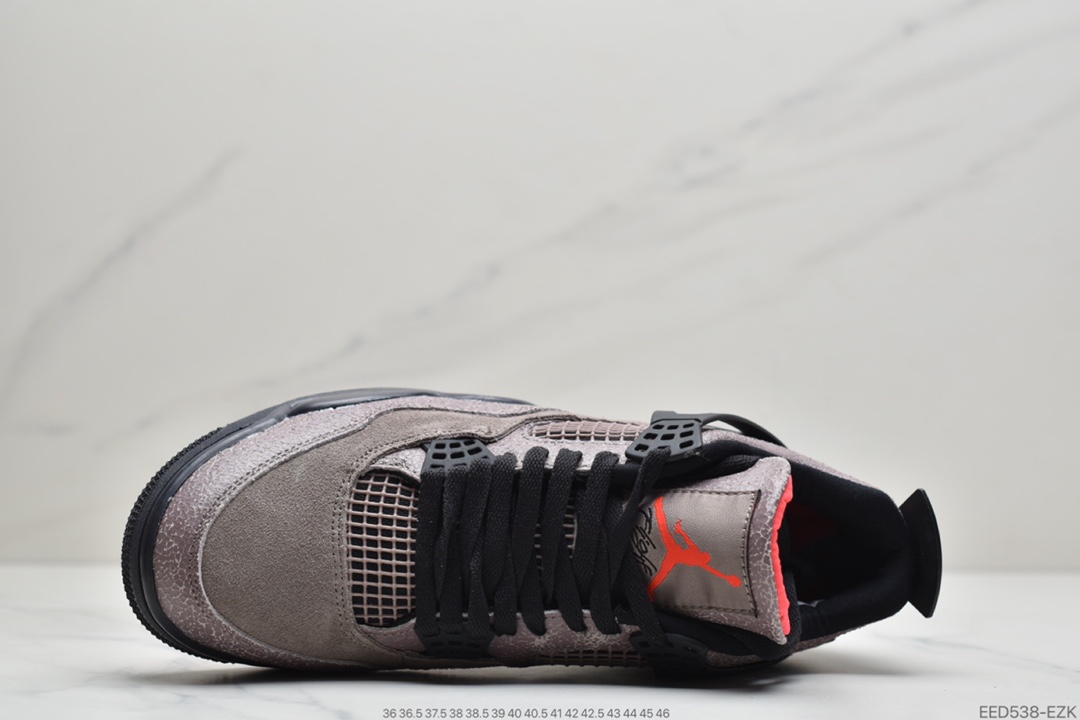 360 耐克Nike Air Jordan 4 Retro”Taupe Haze”AJ4代中帮复古休闲运动文化篮球鞋“麂皮摩卡黑棕小TS”DB0732-200