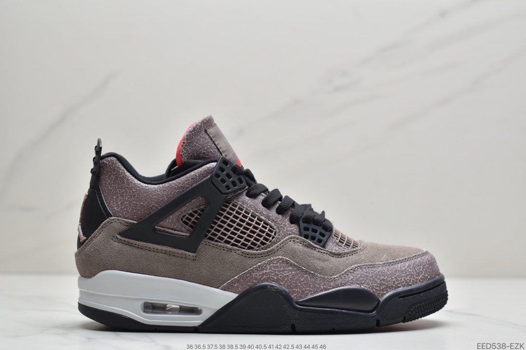 360 耐克Nike Air Jordan 4 Retro”Taupe Haze”AJ4代中帮复古休闲运动文化篮球鞋“麂皮摩卡黑棕小TS”DB0732-200