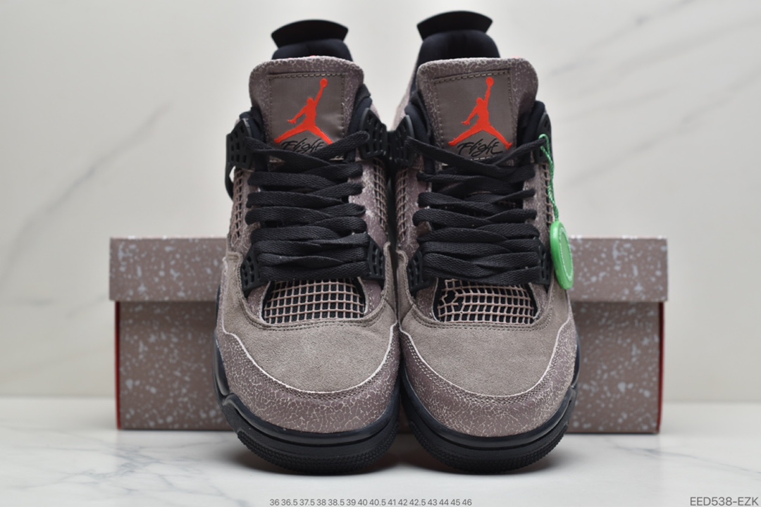360 耐克Nike Air Jordan 4 Retro”Taupe Haze”AJ4代中帮复古休闲运动文化篮球鞋“麂皮摩卡黑棕小TS”DB0732-200