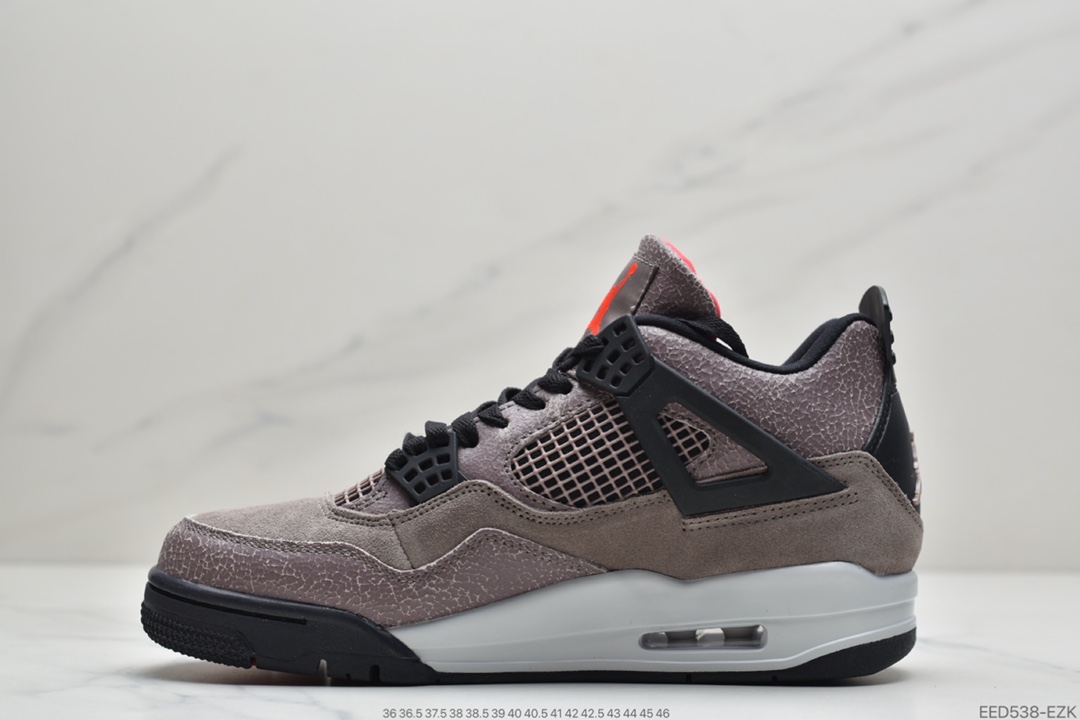 360 耐克Nike Air Jordan 4 Retro”Taupe Haze”AJ4代中帮复古休闲运动文化篮球鞋“麂皮摩卡黑棕小TS”DB0732-200