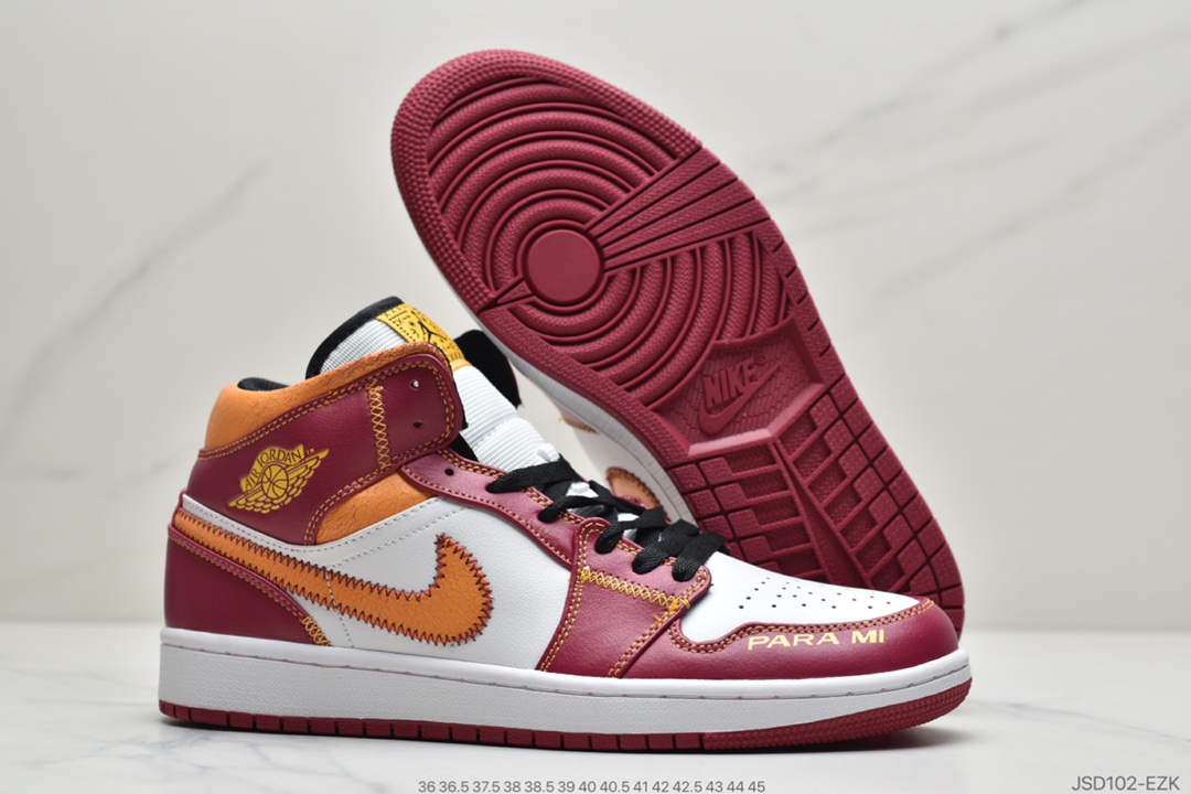 200 Nike Wmns Air Jordan 1 Mid SE”Familia”AJ1乔丹一代中帮经典复古文化休闲运动篮球鞋“亡灵节白黄粉”DC0350-100