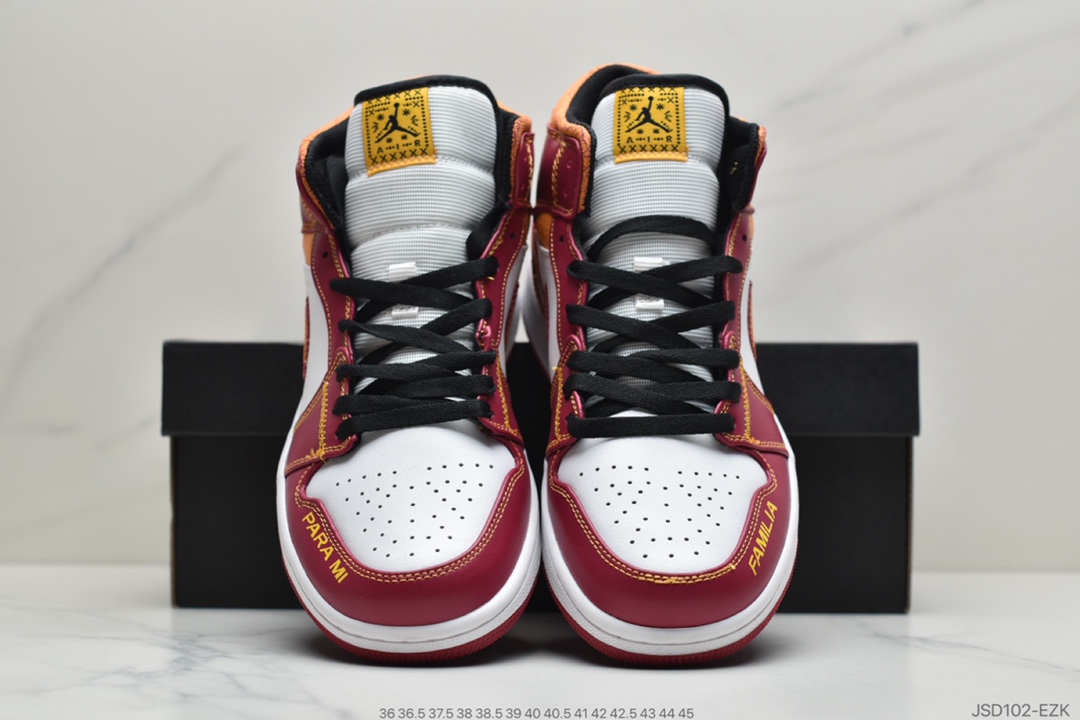 200 Nike Wmns Air Jordan 1 Mid SE”Familia”AJ1乔丹一代中帮经典复古文化休闲运动篮球鞋“亡灵节白黄粉”DC0350-100