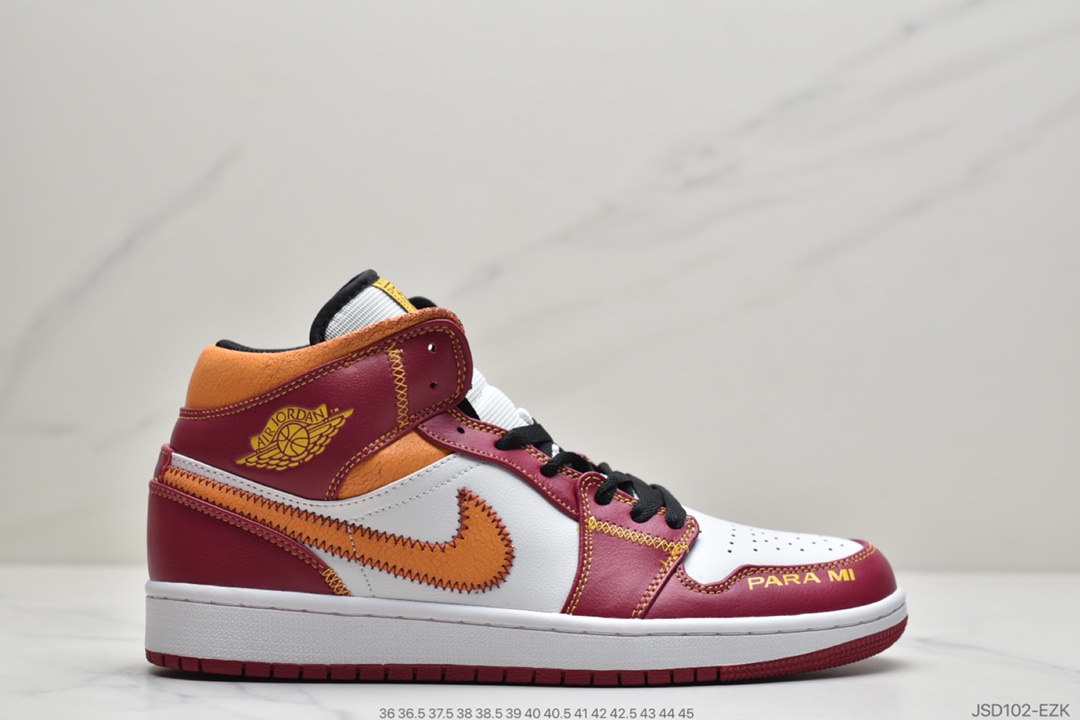 200 Nike Wmns Air Jordan 1 Mid SE”Familia”AJ1乔丹一代中帮经典复古文化休闲运动篮球鞋“亡灵节白黄粉”DC0350-100