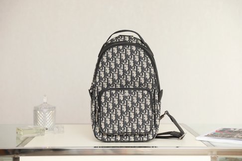AAA+ Replica Dior Backpack Handbags Crossbody & Shoulder Bags Beige Black Printing Nylon Oblique