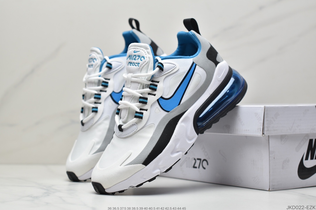 160 耐克Nike Wmns Air Max 270 React ”White/Light Blue”270 CT1280-101