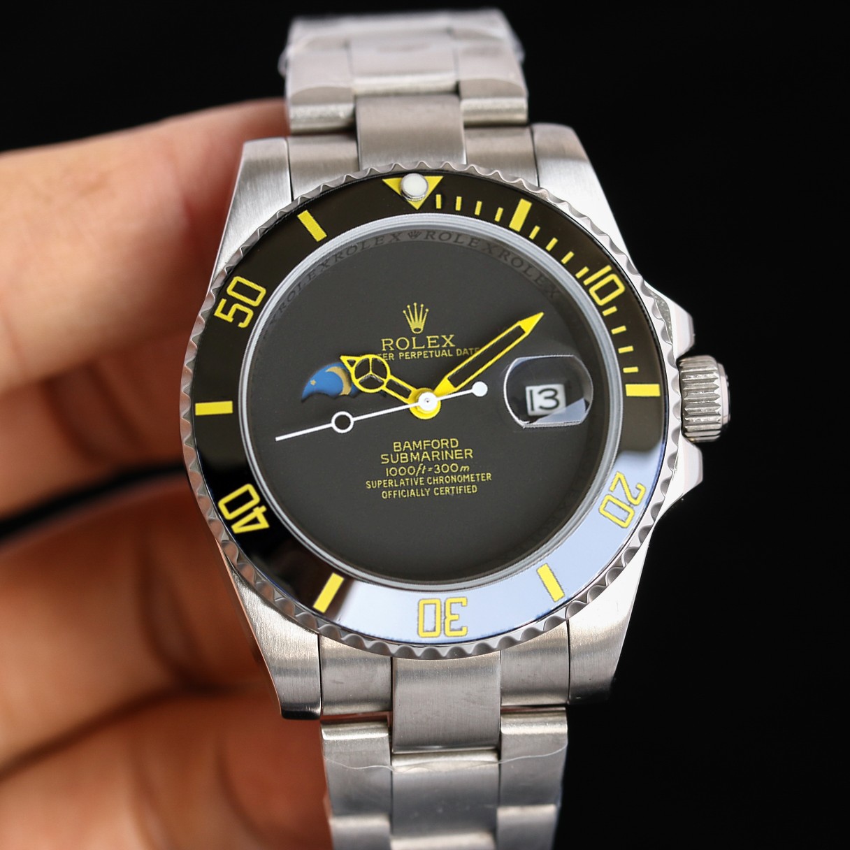 NO:338695,Unified 1200 BLAKEN model water ghost!  Black water ghost/green water ghost/pink blue water ghost!  Replica and modified Lao Lix Water Ghost Series!  Peak artifact!  1BLAKEN advanced modified water ghost series!  Make you beautiful and cool!  2Blacken modification team's unique dark night dial grit effect restored!  3TO movement machinery!  Strong stability!  4 diameter 40 mm, thickness 11 mm!  ,19860909统一1200 BLAKEN款水鬼！黑水鬼/绿水鬼/粉蓝水鬼！ 复刻改装劳.力士水鬼系列！巅峰神器！ 1BLAKEN高级改装水鬼系列！让您美美的,酷酷的！ 2Blacken改装团队特有的暗夜黑表盘砂砾效果还原！ 3TO机芯机械！稳定性强！ 4直径40毫米,厚度11毫米！,,Watch