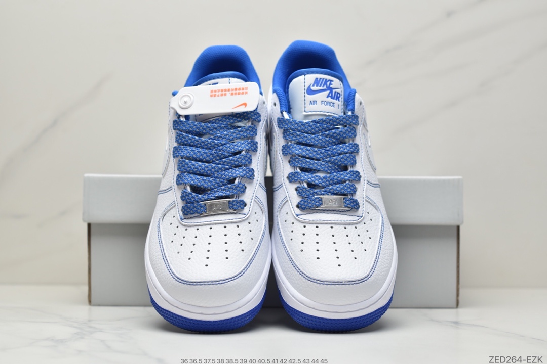 240 Nike Air Force 1’07”White/Blue 3M” 白蓝缝线3M天使反光 CN2896-102