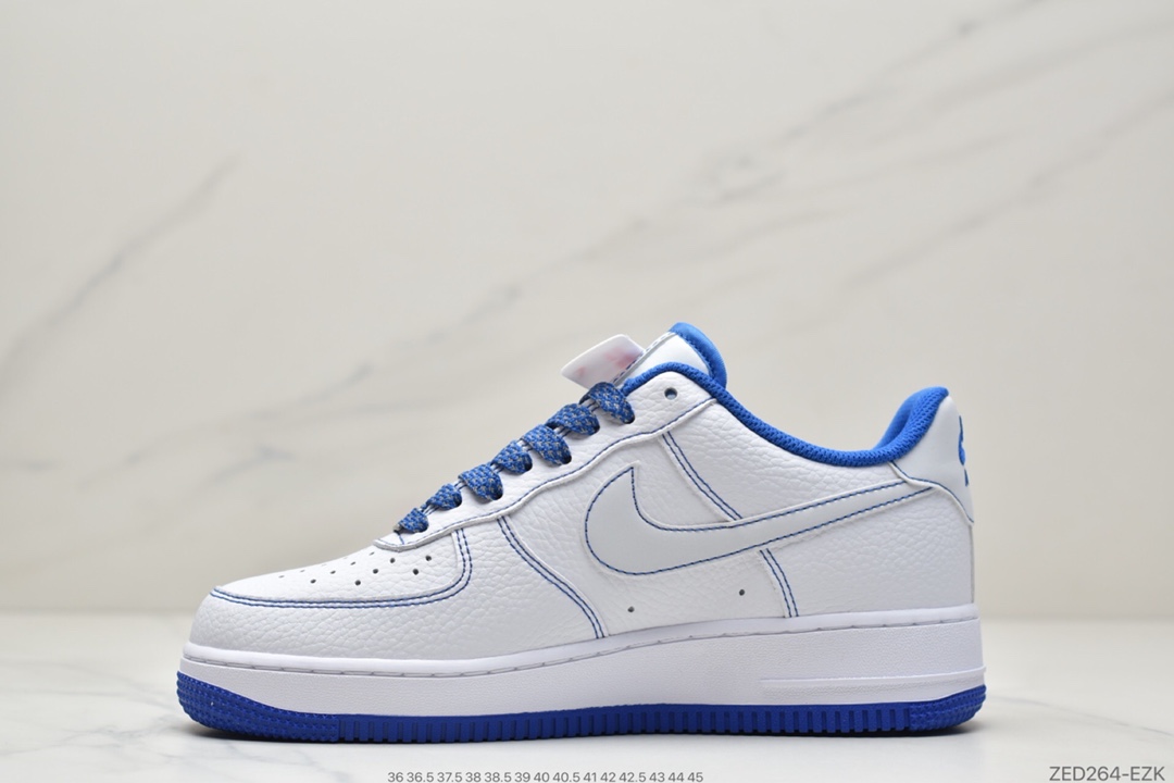 240 Nike Air Force 1’07”White/Blue 3M” 白蓝缝线3M天使反光 CN2896-102