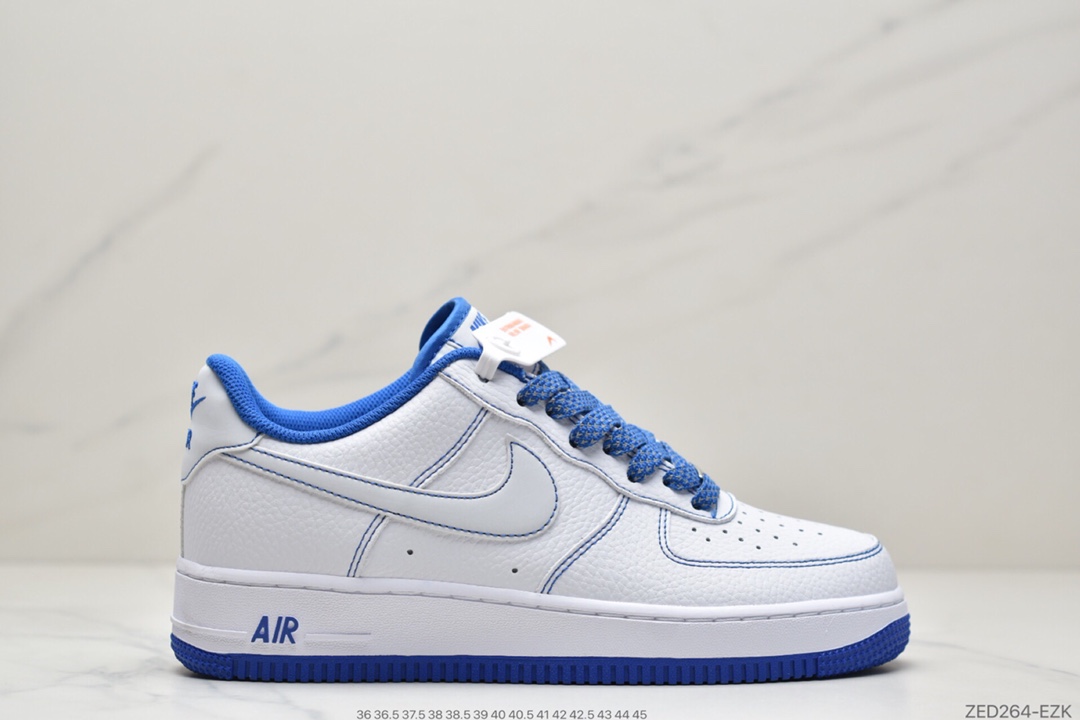 240 Nike Air Force 1’07”White/Blue 3M” 白蓝缝线3M天使反光 CN2896-102