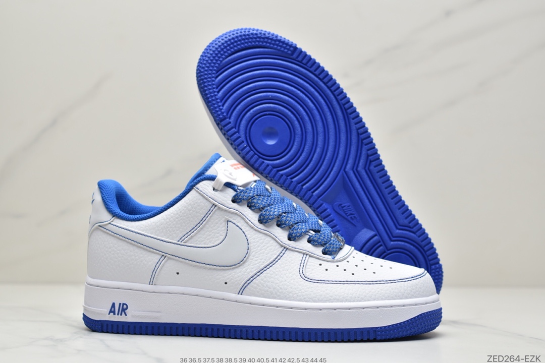 240 Nike Air Force 1’07”White/Blue 3M” 白蓝缝线3M天使反光 CN2896-102
