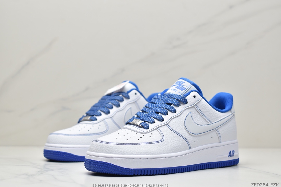 240 Nike Air Force 1’07”White/Blue 3M” 白蓝缝线3M天使反光 CN2896-102
