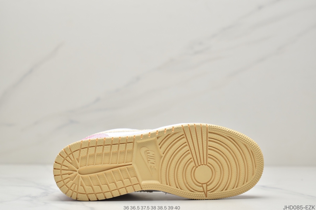 190 Air Jordan 1 Low GS“Paint Drip”粉冰淇淋鞋CW7104-601