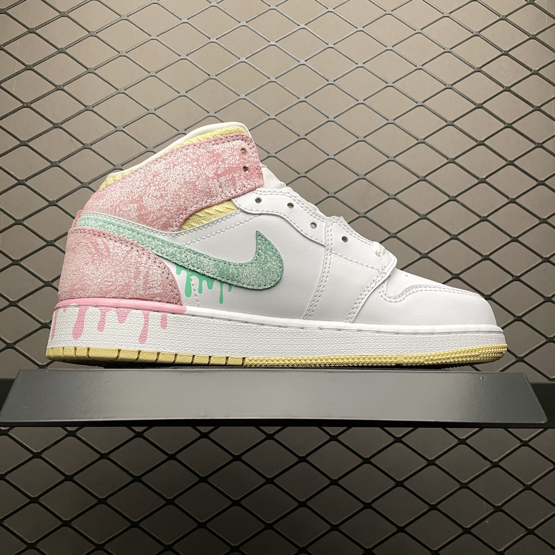 280 Air Jordan 1 Mid AJ1乔1中帮文化篮球鞋 DD1666-100