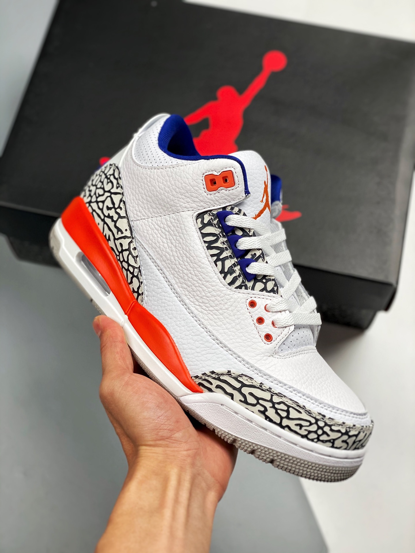 Air Jordan 3 Knicks, el rey de la relación calidad-precio de gama media, lanzamiento real, con piel de becerr…