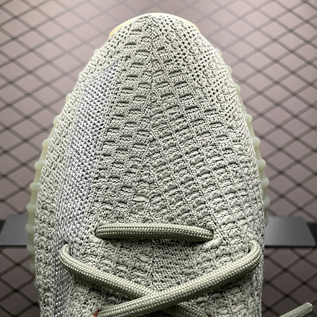 220 最顶零售性价版 AD 阿迪Yeezy 350V2  ” Desert Sage ” 灰橙 侧透满天星 侃爷椰子350 FX9035
