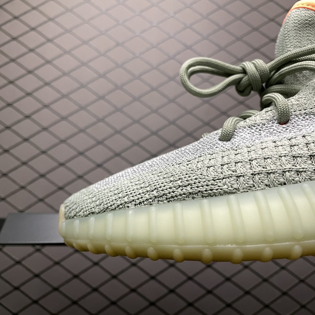 220 最顶零售性价版 AD 阿迪Yeezy 350V2  ” Desert Sage ” 灰橙 侧透满天星 侃爷椰子350 FX9035