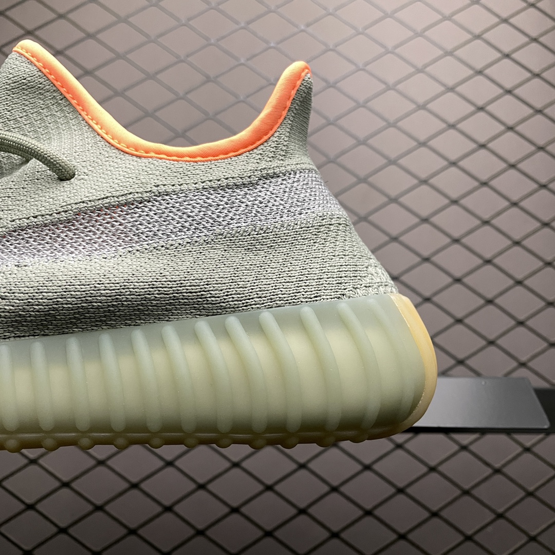 220 最顶零售性价版 AD 阿迪Yeezy 350V2  ” Desert Sage ” 灰橙 侧透满天星 侃爷椰子350 FX9035