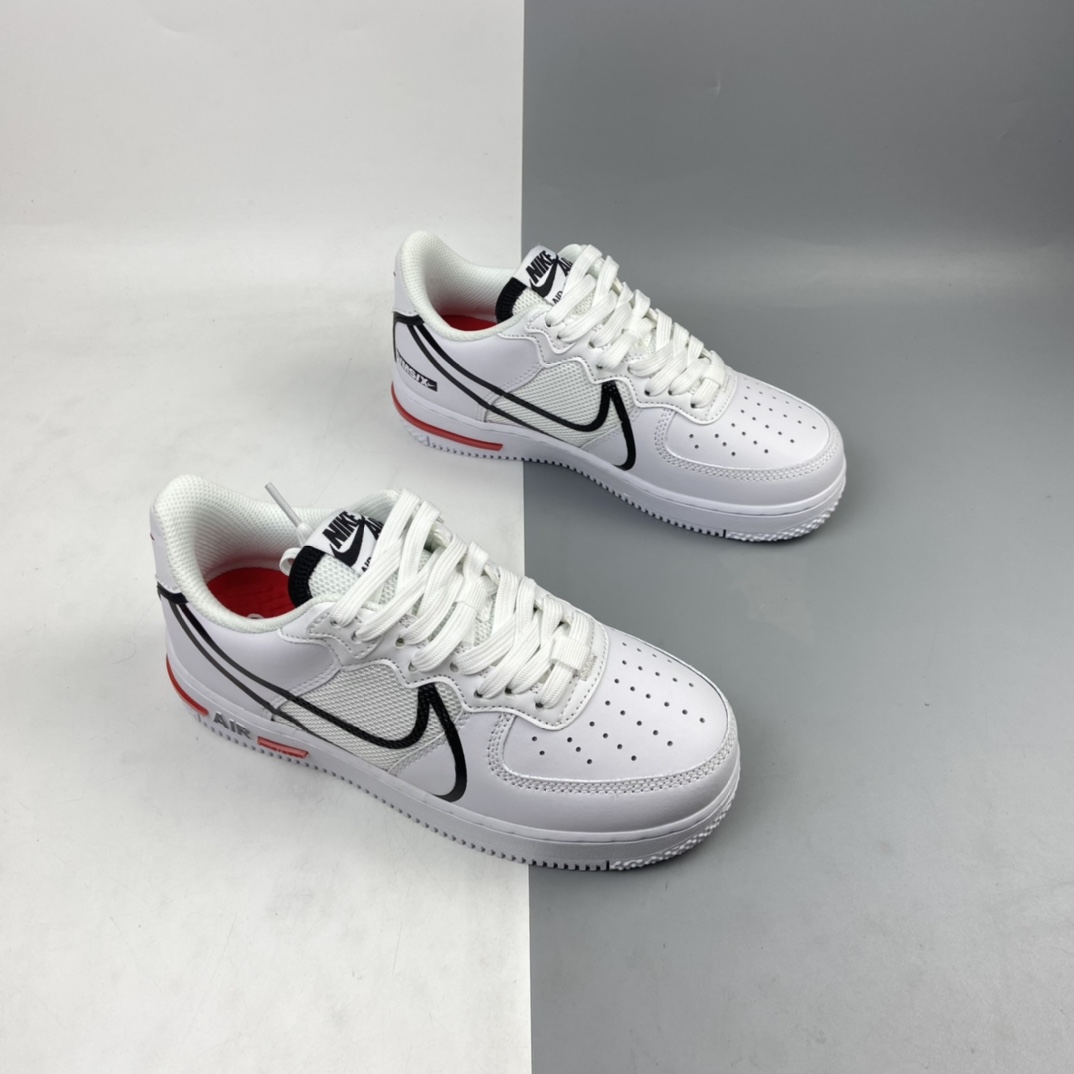 200 Nk Air Force 1 React 空军一号大勾解析低帮运动休闲板鞋 CD4366-100