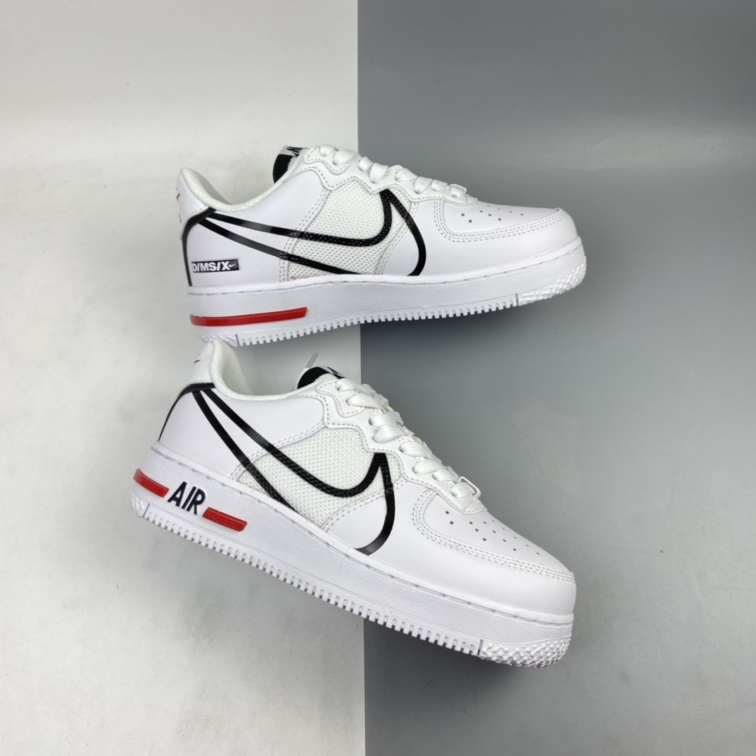200 Nk Air Force 1 React 空军一号大勾解析低帮运动休闲板鞋 CD4366-100