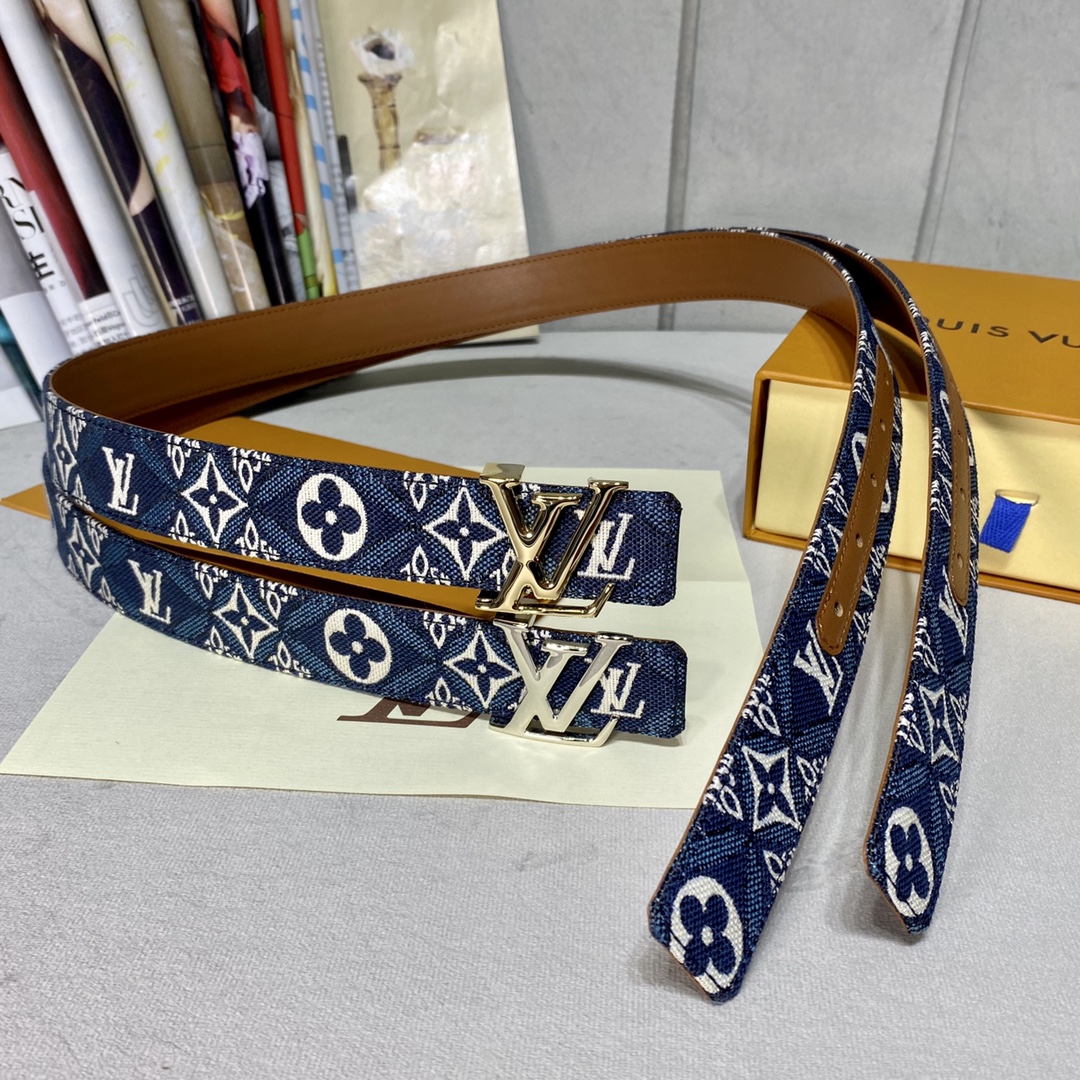 Louis Vuitton Buy Belts Gold Women Canvas