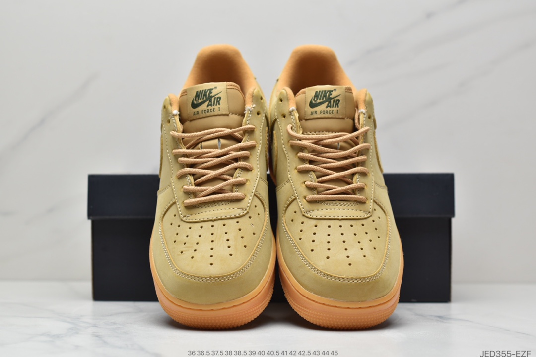 160 耐克Nike Air Force 1 Low ’07 WB“Wheat”空军一号低帮经典百搭休闲运动板鞋“麦黄生胶”AA4061-200
