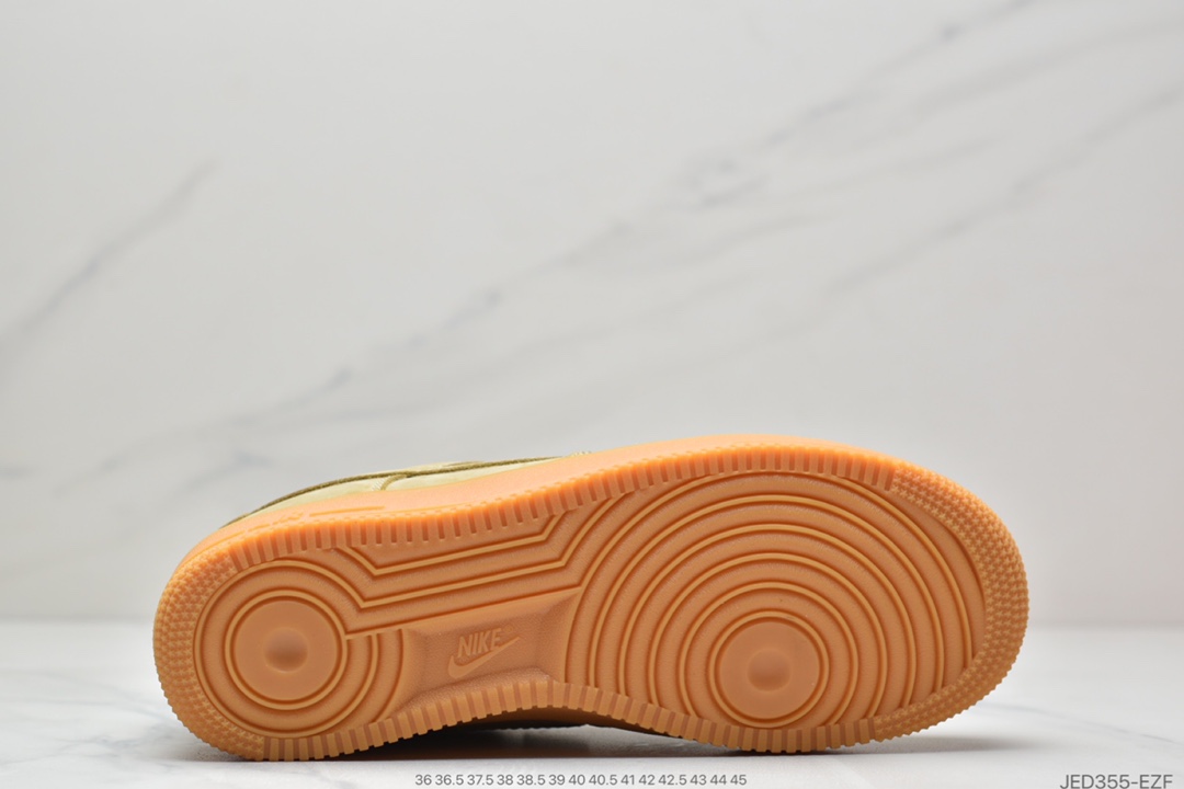160 耐克Nike Air Force 1 Low ’07 WB“Wheat”空军一号低帮经典百搭休闲运动板鞋“麦黄生胶”AA4061-200