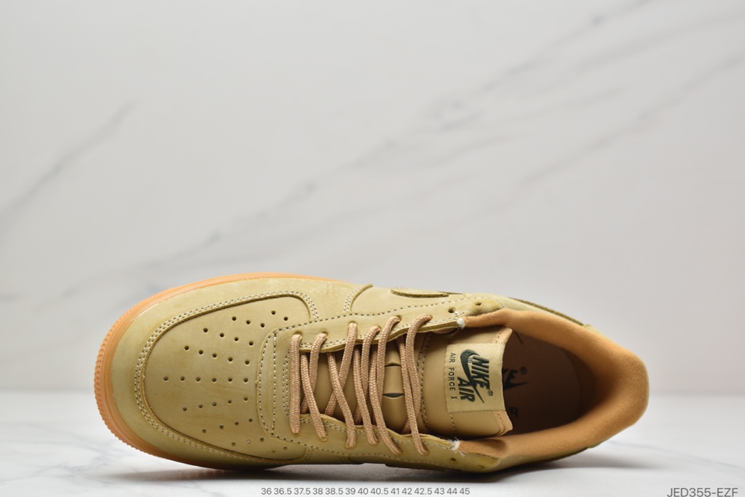 160 耐克Nike Air Force 1 Low ’07 WB“Wheat”空军一号低帮经典百搭休闲运动板鞋“麦黄生胶”AA4061-200