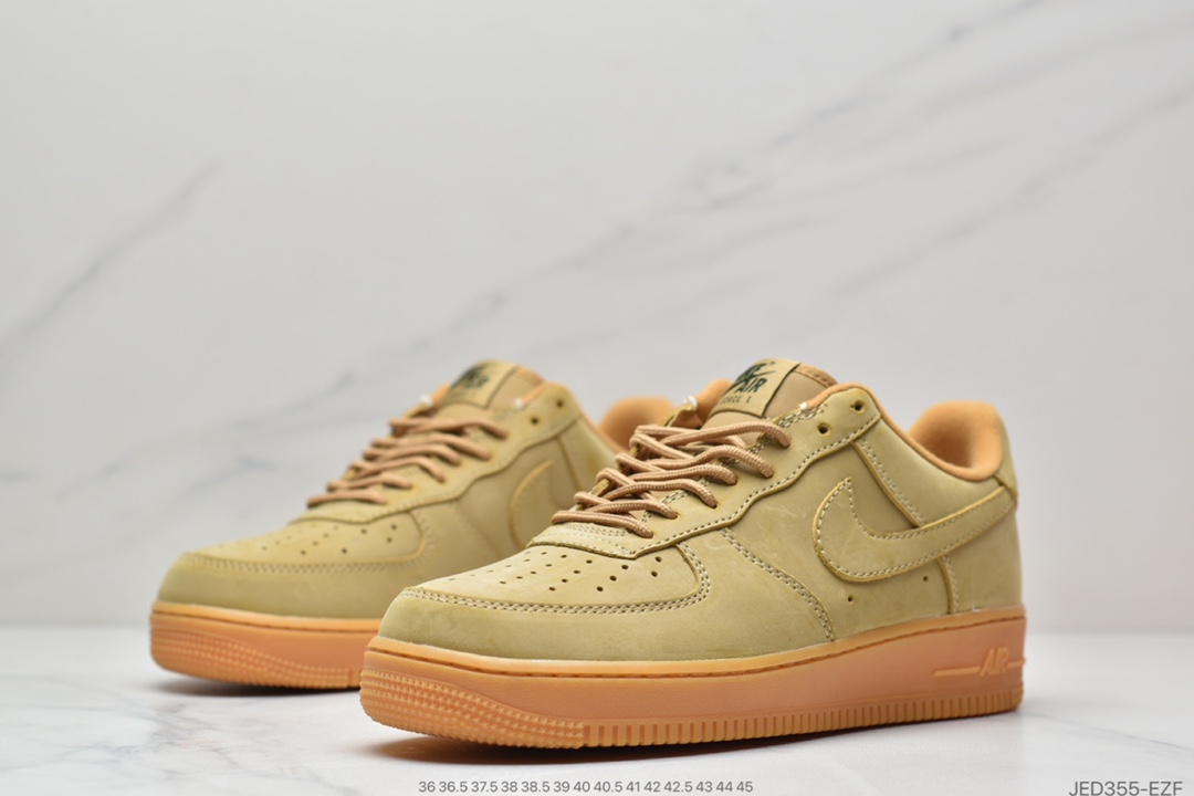 160 耐克Nike Air Force 1 Low ’07 WB“Wheat”空军一号低帮经典百搭休闲运动板鞋“麦黄生胶”AA4061-200