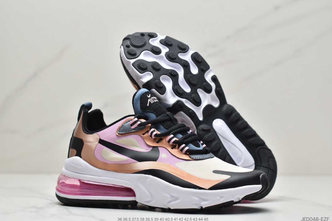 160 Nike Air Max 270 React SE”Have A Good Game”270瑞亚赛车系列后半掌气垫百搭运动慢跑鞋DC0833-101