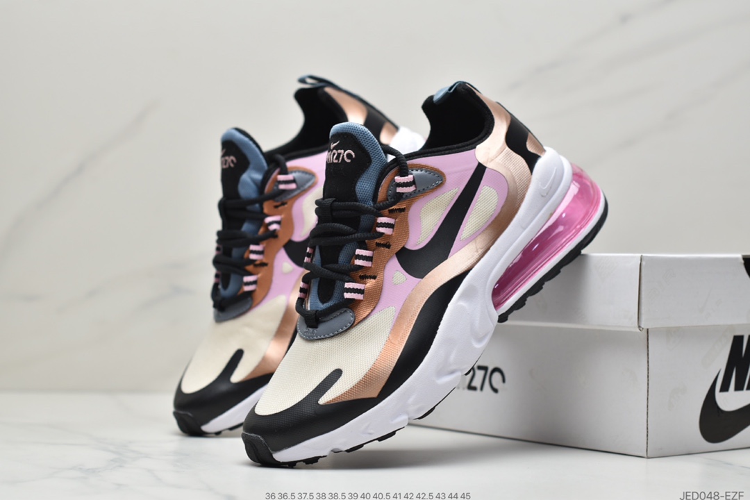 160 Nike Air Max 270 React SE”Have A Good Game”270瑞亚赛车系列后半掌气垫百搭运动慢跑鞋DC0833-101