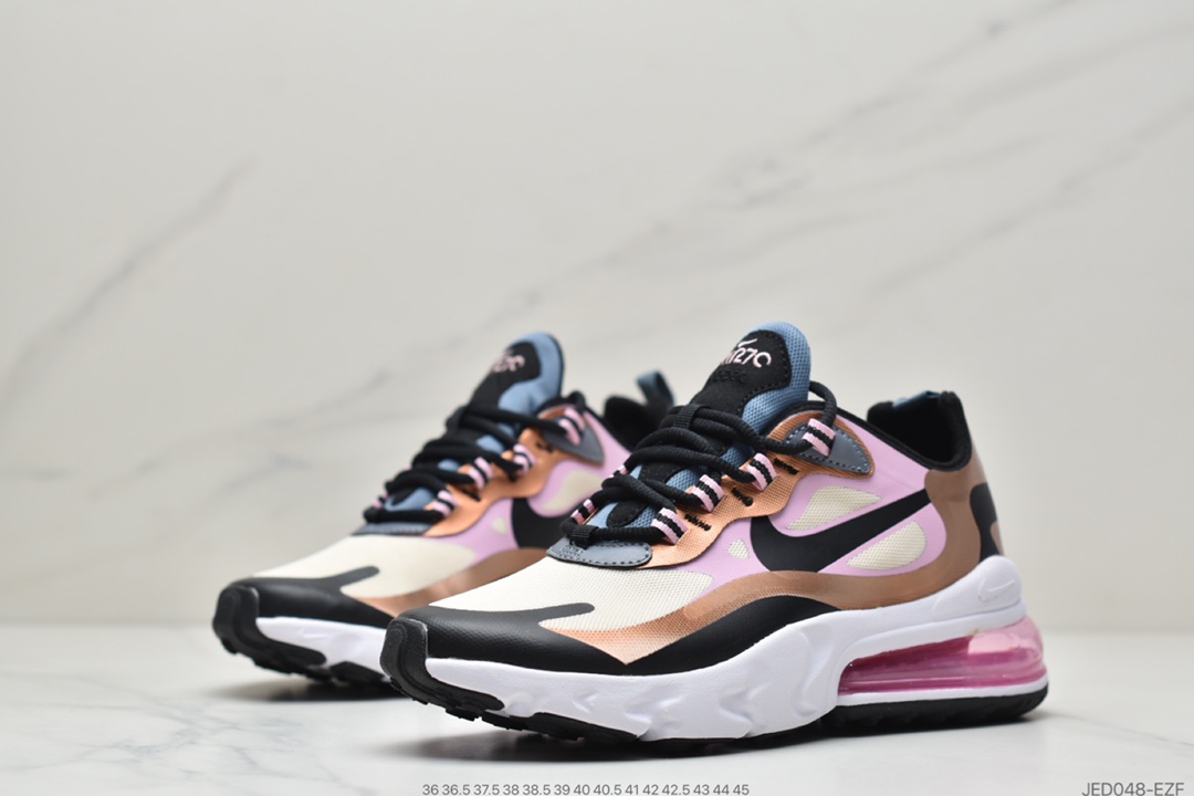 160 Nike Air Max 270 React SE”Have A Good Game”270瑞亚赛车系列后半掌气垫百搭运动慢跑鞋DC0833-101