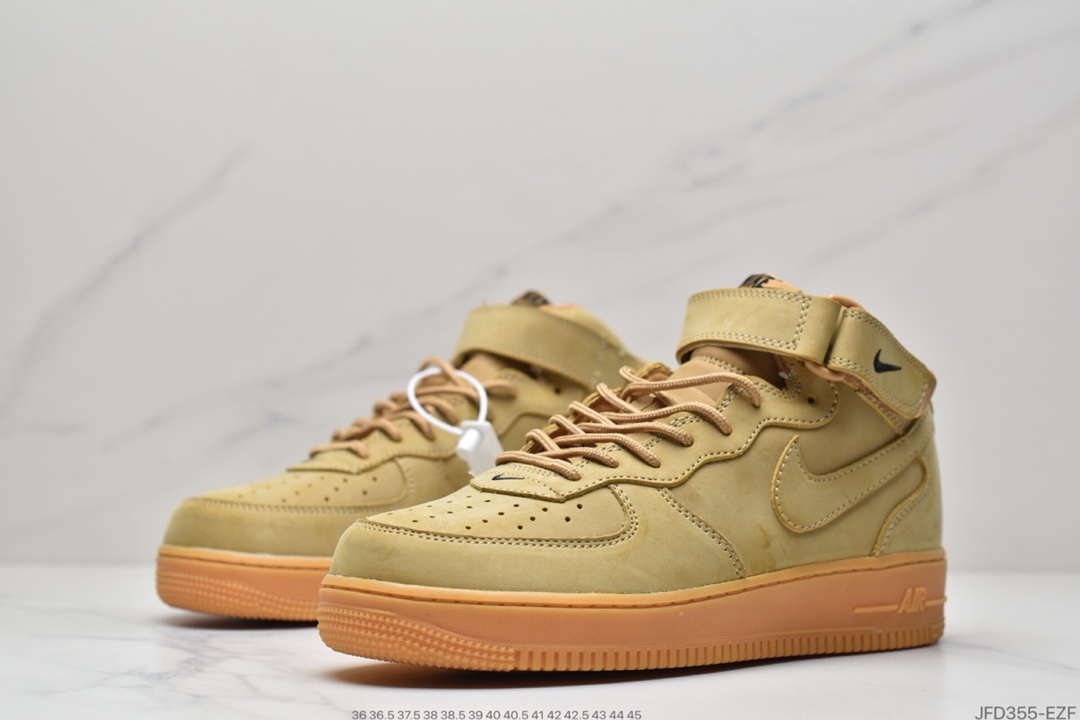 180 Nike Air Force 1 Mid ’07 “Flax” 小麦黄生胶 空军一号经典百搭中帮板鞋 715889-200