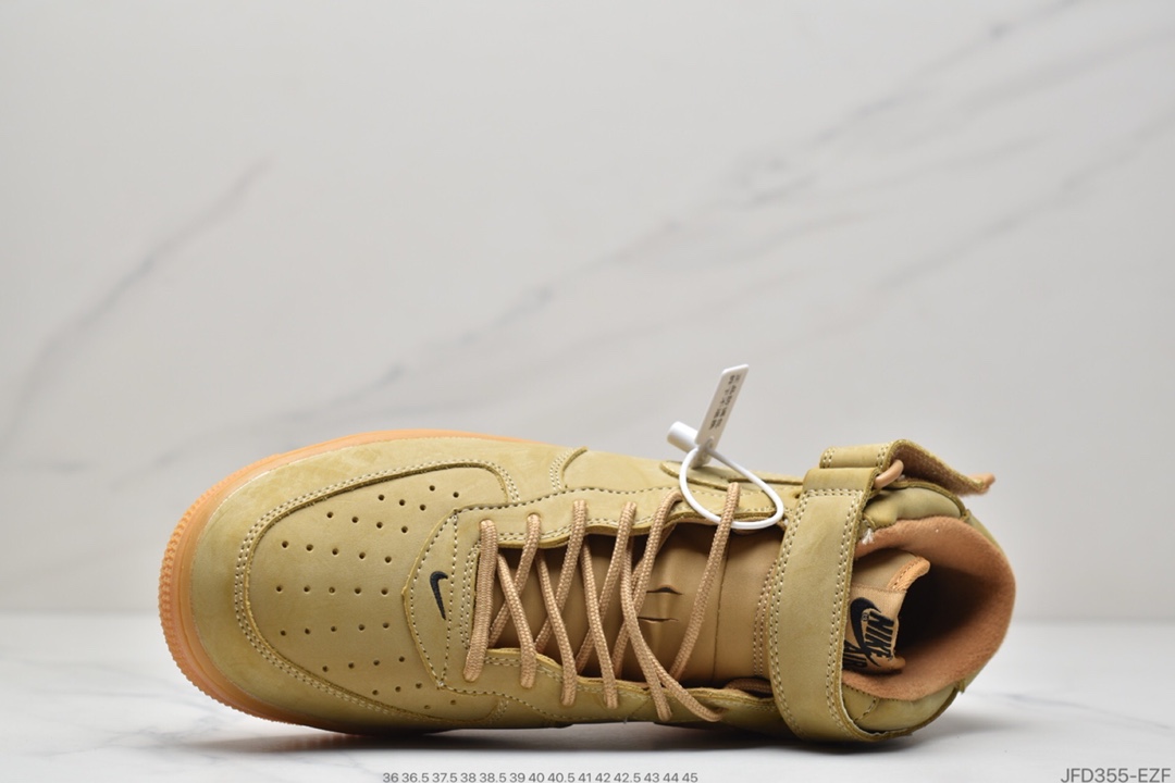 180 Nike Air Force 1 Mid ’07 “Flax” 小麦黄生胶 空军一号经典百搭中帮板鞋 715889-200