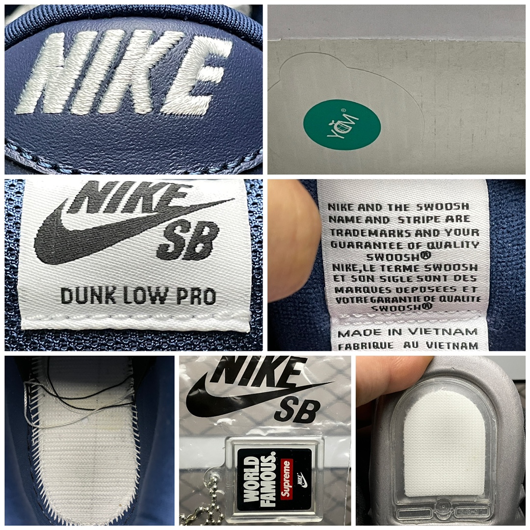 200 纯原版本  Supreme X Nike SB Dunk Low 蓝金配色CK3480-700