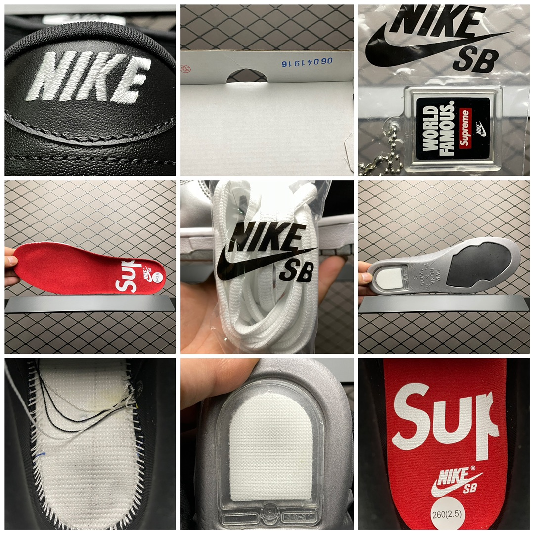 200 纯原版本 Supreme X Nike SB Dunk Low 白红配色 CK3480-600