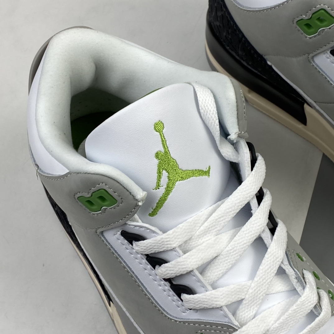 260 Air Jordan 3 Retro“Chlorophyll” 叶绿素灰绿手稿 男女气垫篮球鞋 136064-006