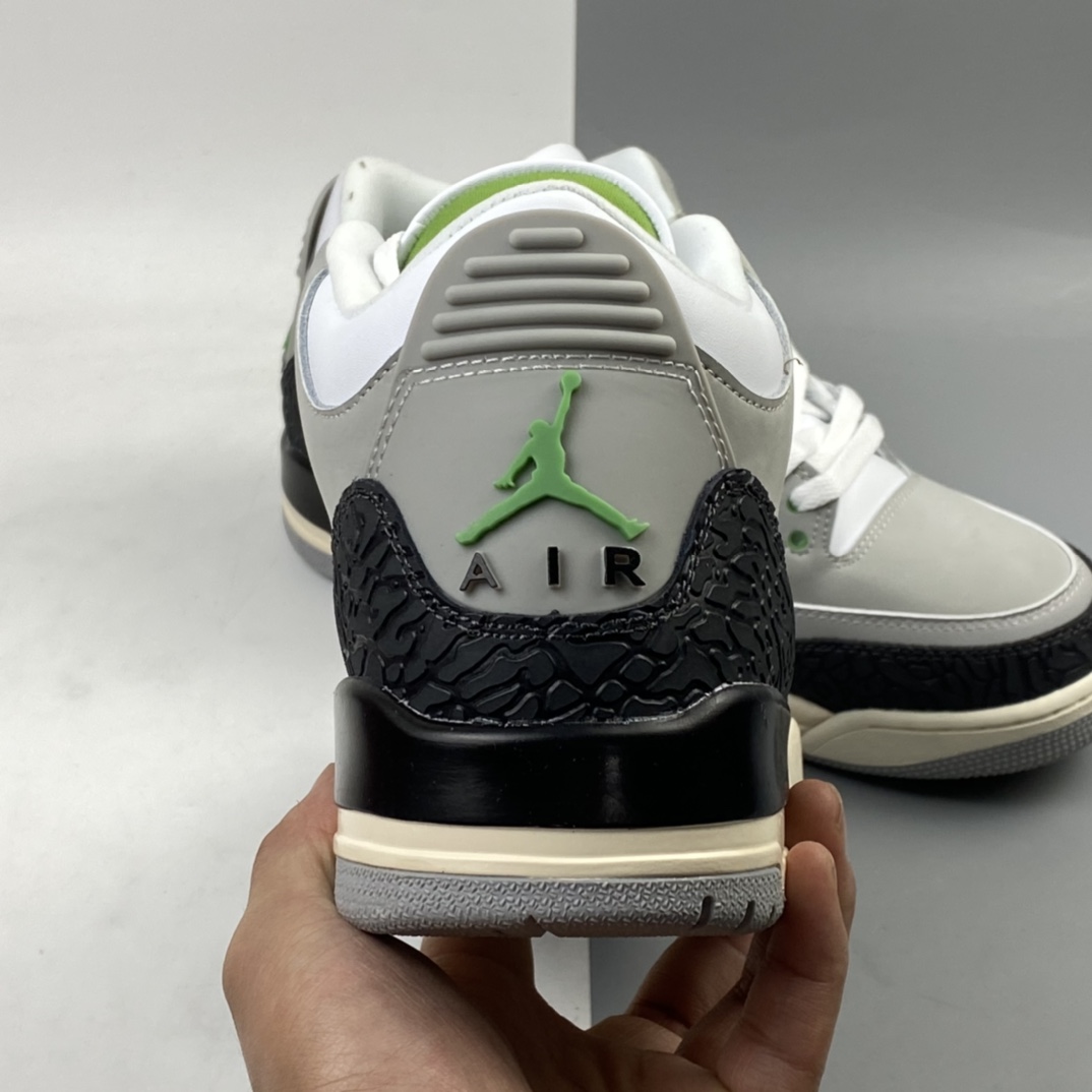 260 Air Jordan 3 Retro“Chlorophyll” 叶绿素灰绿手稿 男女气垫篮球鞋 136064-006