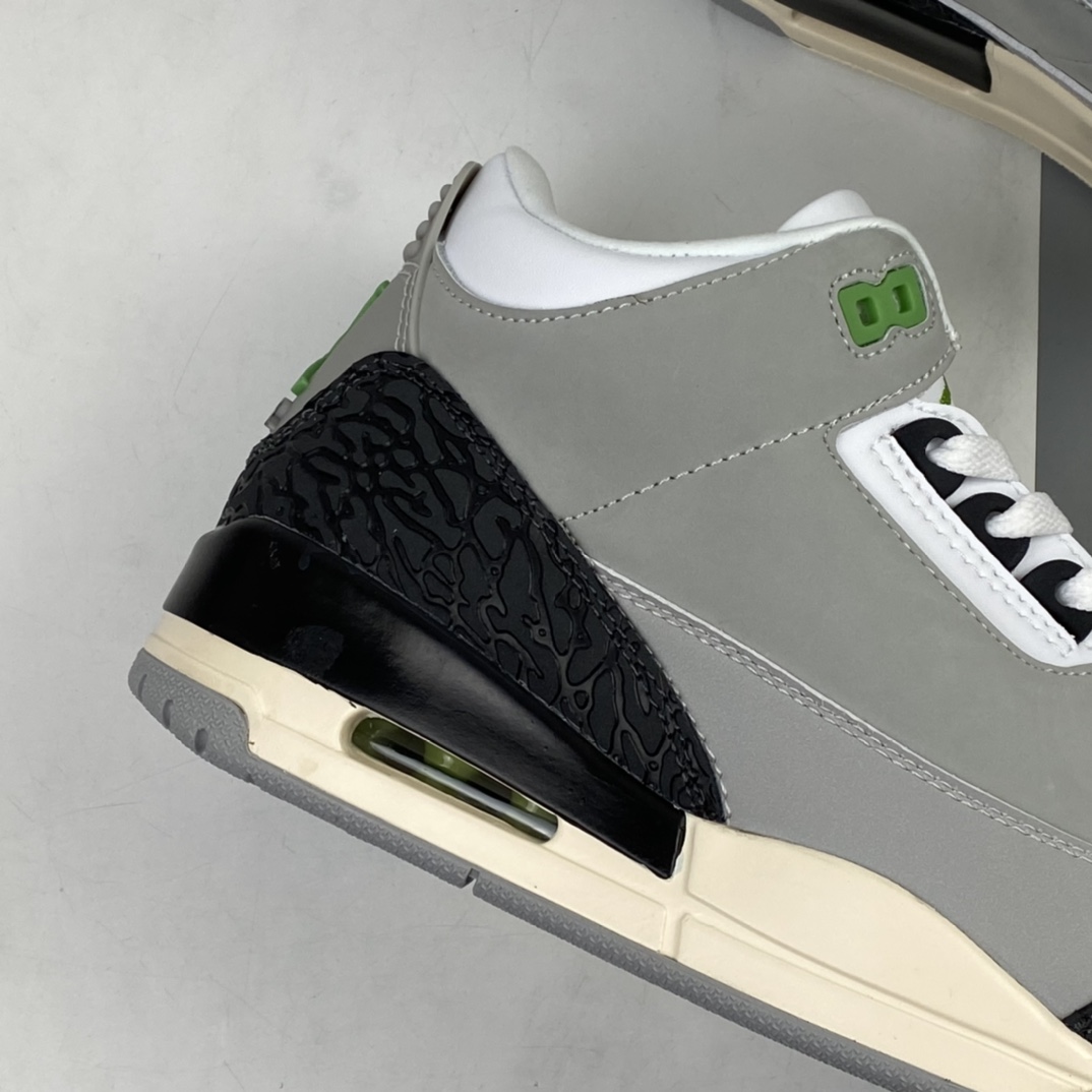 260 Air Jordan 3 Retro“Chlorophyll” 叶绿素灰绿手稿 男女气垫篮球鞋 136064-006