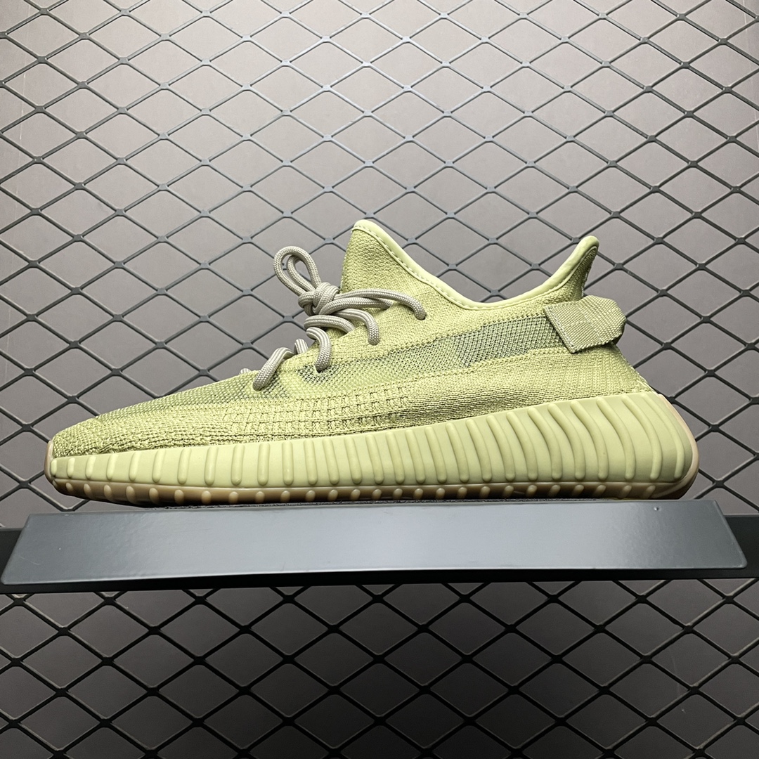 220 最顶零售性价版 AD 阿迪Yeezy 350V2  ” Sulfur ” 硫磺 抹茶 侃爷椰子350 FY5346