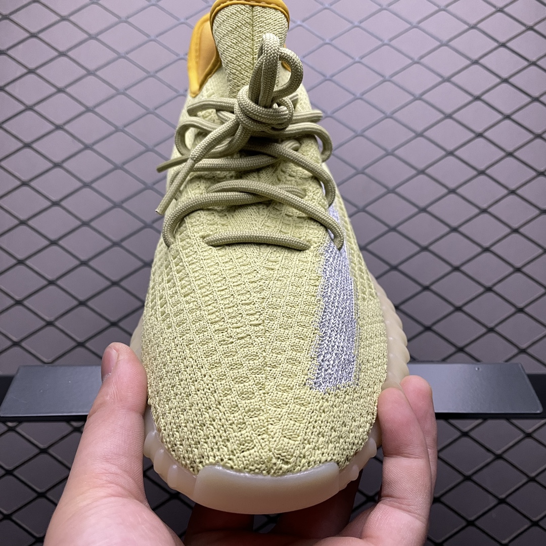220 最顶零售性价版 AD 阿迪Yeezy 350V2  ” Marsh ” 侧透满天星 侃爷椰子350 FX9034