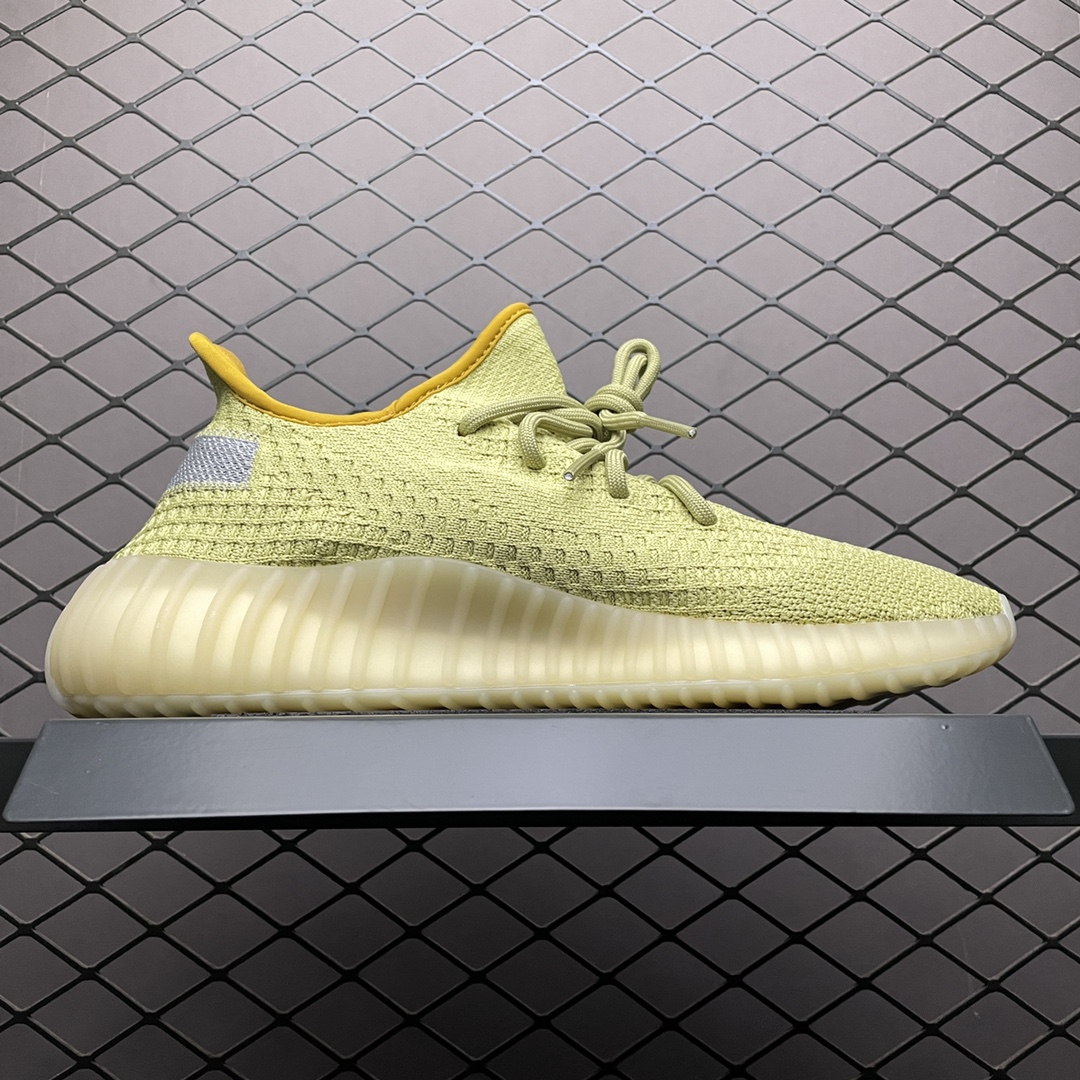 220 最顶零售性价版 AD 阿迪Yeezy 350V2  ” Marsh ” 侧透满天星 侃爷椰子350 FX9034